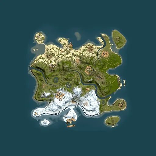Rust map seed 661320420, 3000x3000m top-down preview