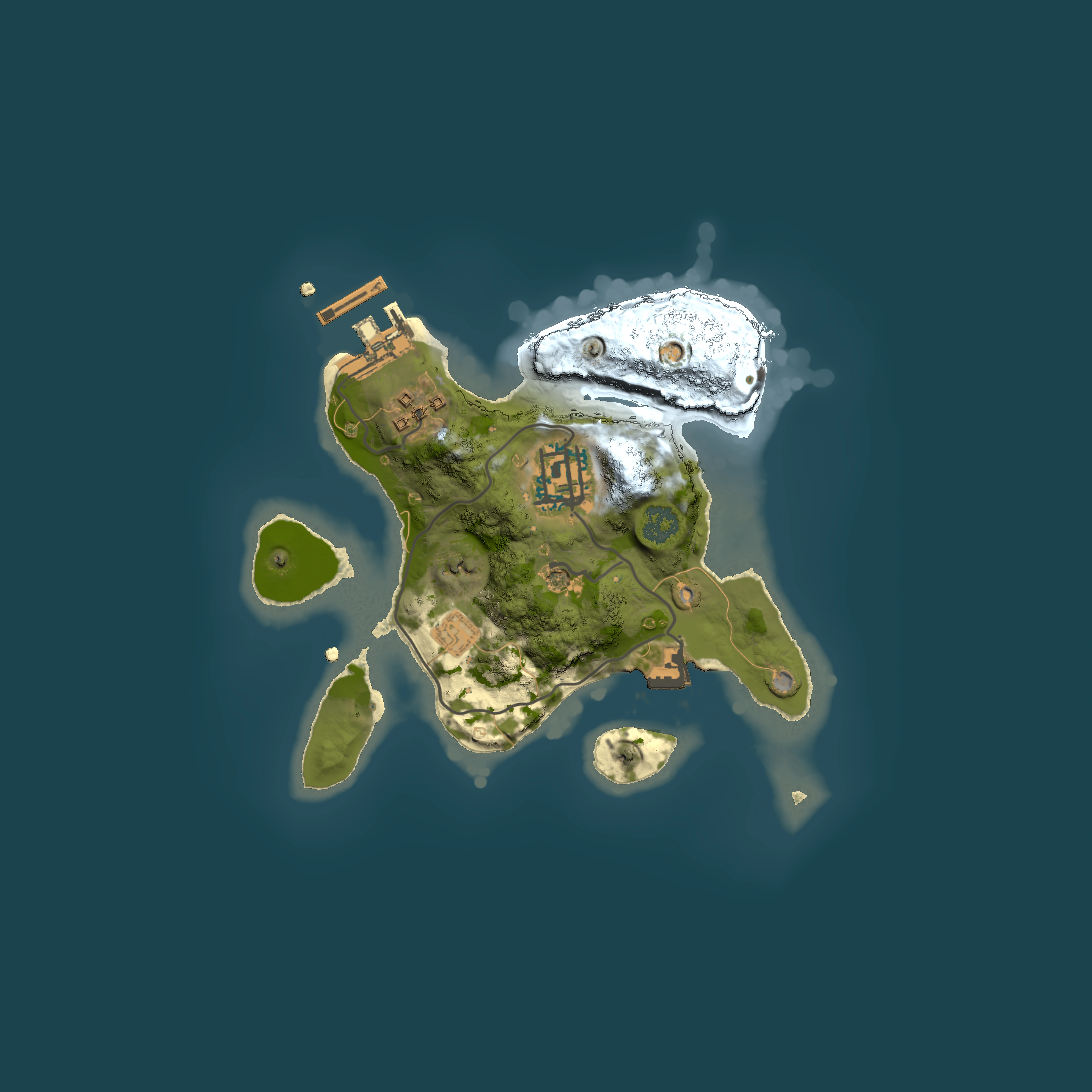 Full top-down render of Rust map seed 588528899, 2000x2000m