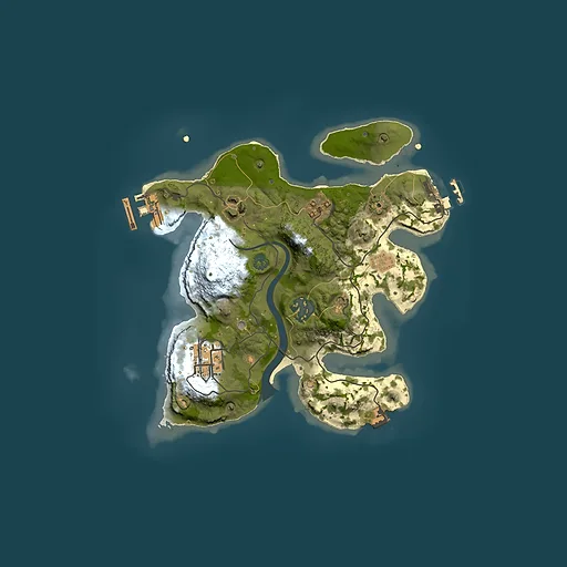 Rust map seed 607658579, 2500x2500m top-down preview