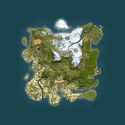 Rust map seed 679043192, 3500x3500m top-down preview