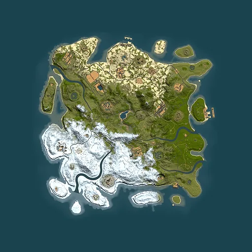 Rust map seed 42785221, 4000x4000m top-down preview