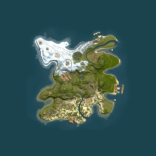 Rust map seed 60853274, 2500x2500m top-down preview