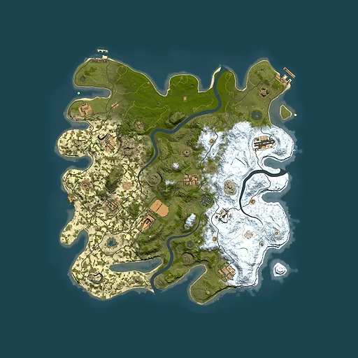 Rust map seed 1151901207, 4000x4000m top-down preview