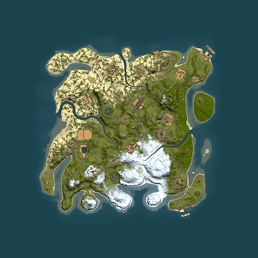 Rust map seed 1450196103, 3500x3500m top-down preview