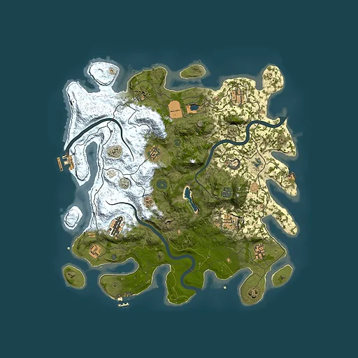 Rust map seed 16144941, 4000x4000m top-down preview