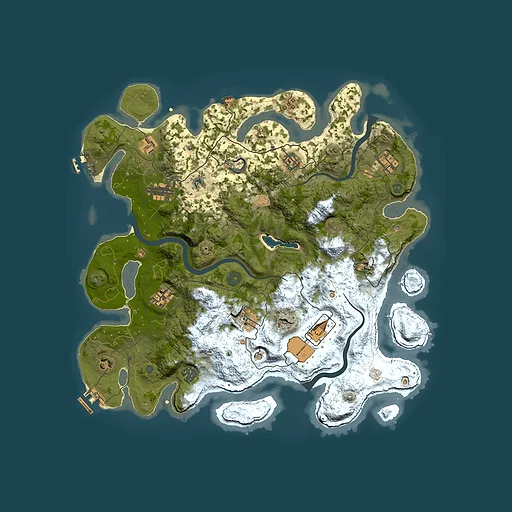 Rust map seed 1262719458, 4000x4000m top-down preview