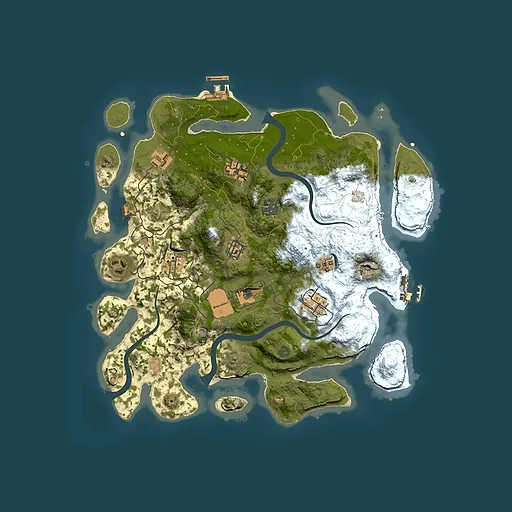 Rust map seed 1849225952, 3500x3500m top-down preview