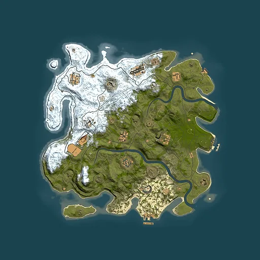 Rust map seed 1337, 4000x4000m top-down preview