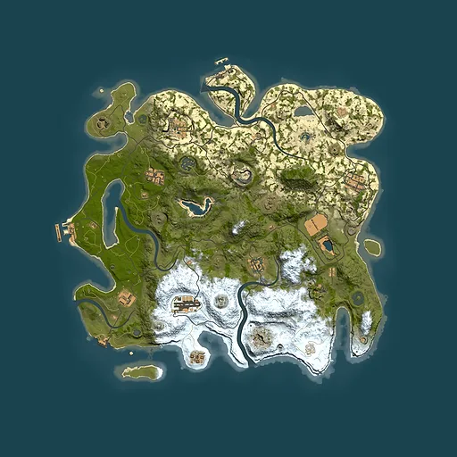 Rust map seed 387772156, 4000x4000m top-down preview