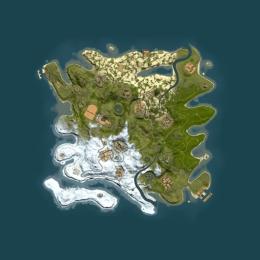 Rust map seed 1372697780, 3500x3500m top-down preview