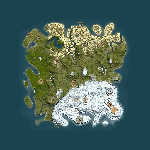 Rust map seed 460977575, 4500x4500m top-down preview