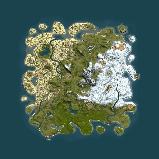 Rust map seed 474916811, 5000x5000m top-down preview