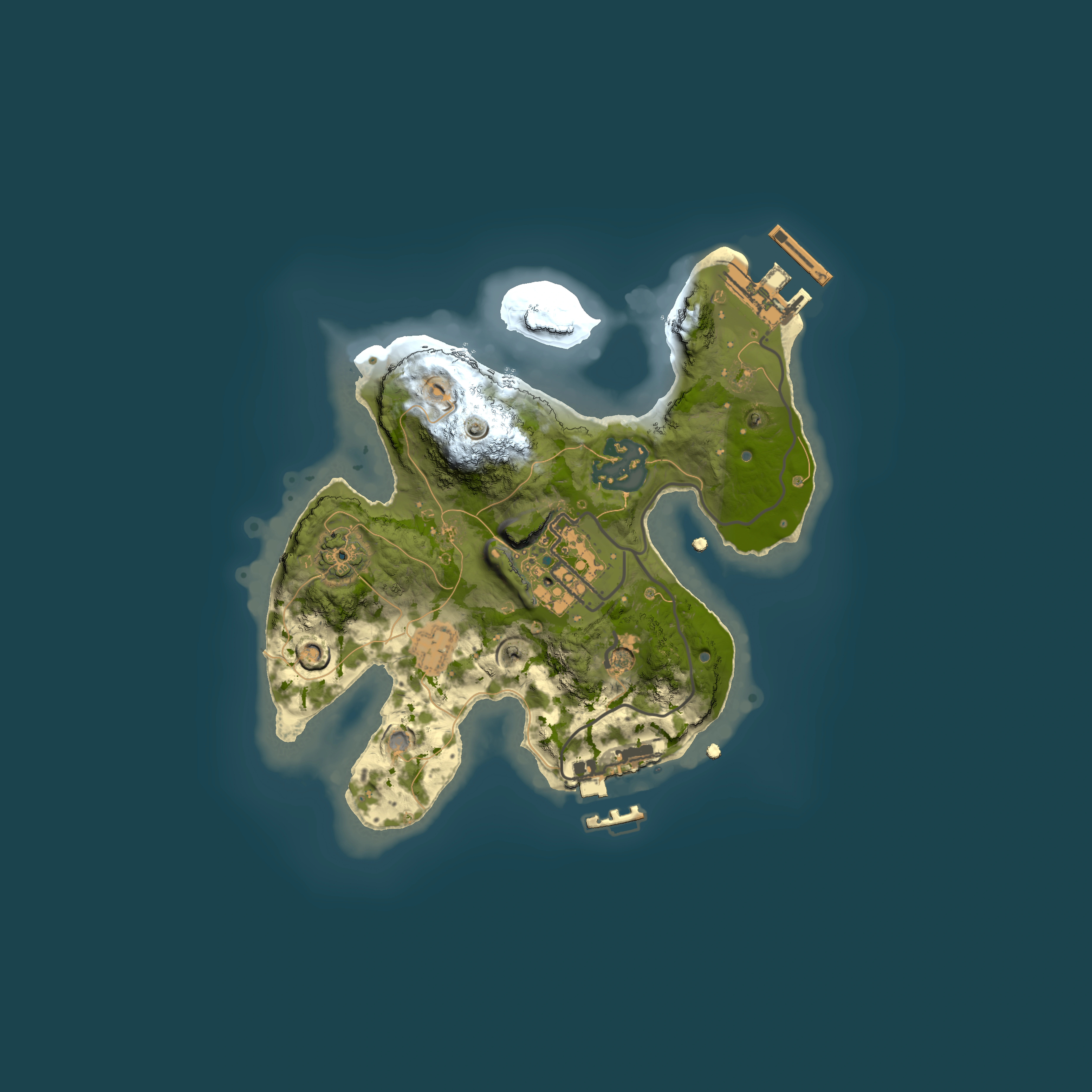 Full top-down render of Rust map seed 58666052, 2000x2000m