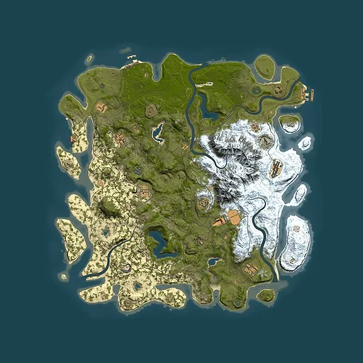 Rust map seed 1695136036, 5000x5000m top-down preview