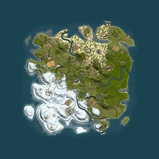 Rust map seed 1440818974, 4000x4000m top-down preview