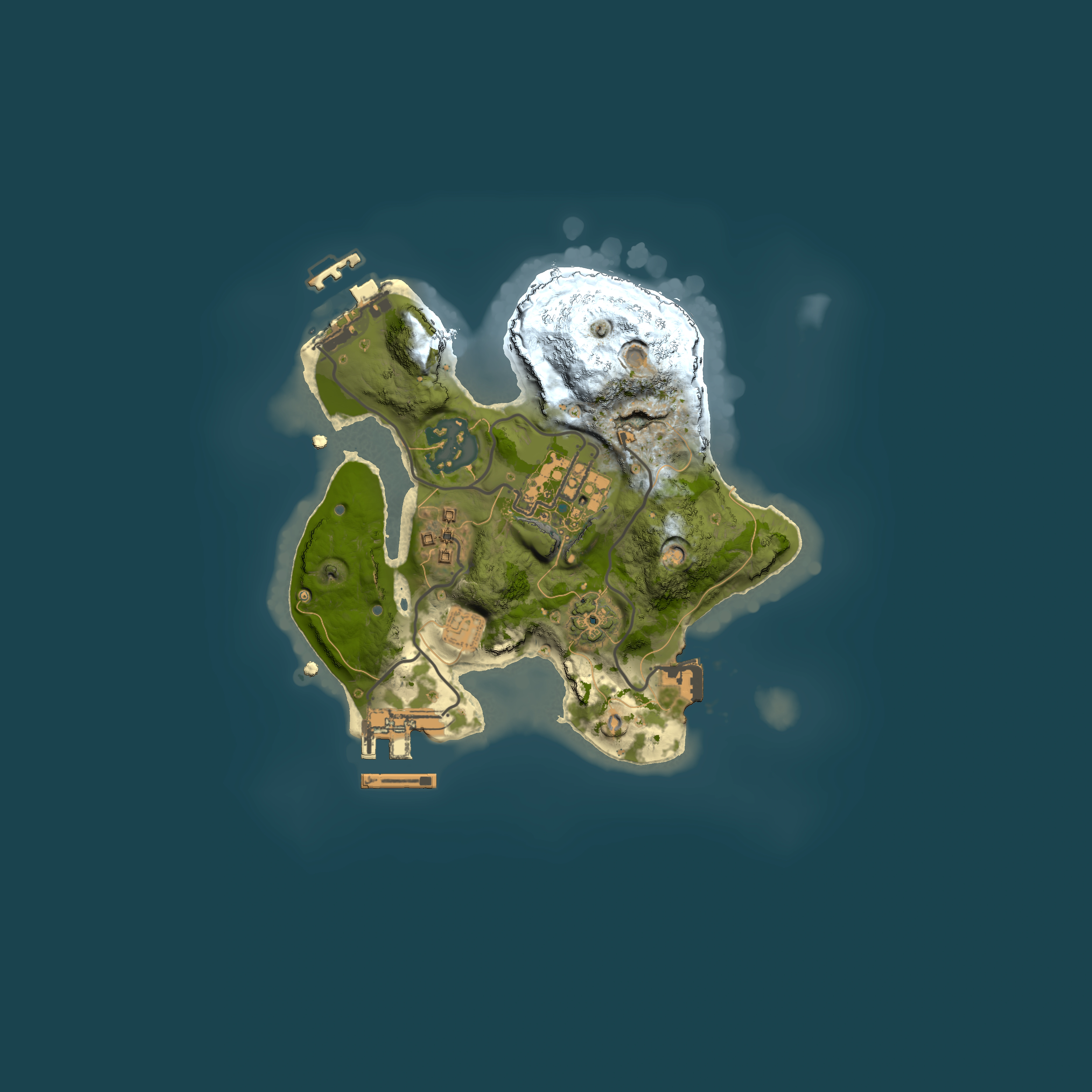 Full top-down render of Rust map seed 594475667, 2000x2000m