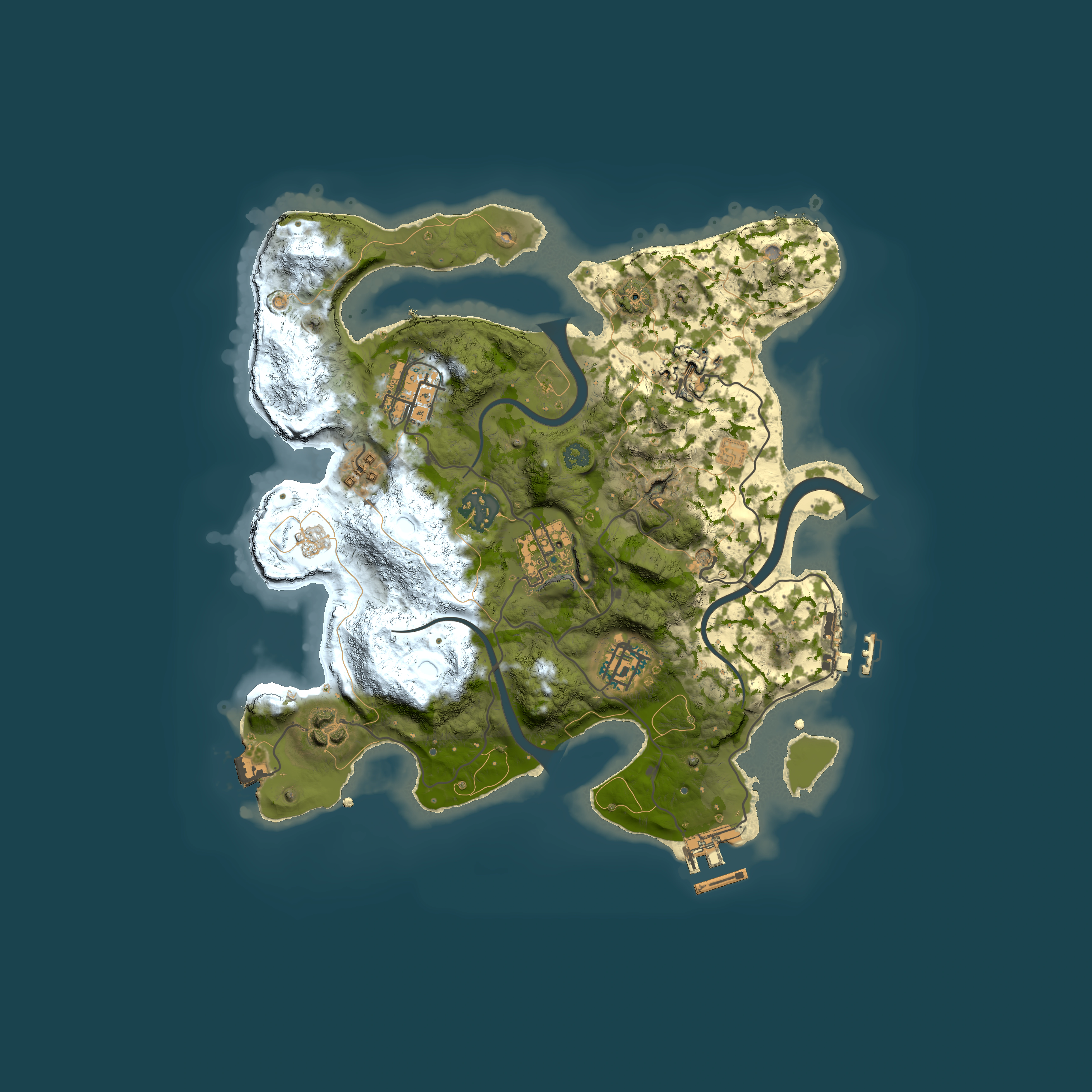 Full top-down render of Rust map seed 1941588534, 3000x3000m