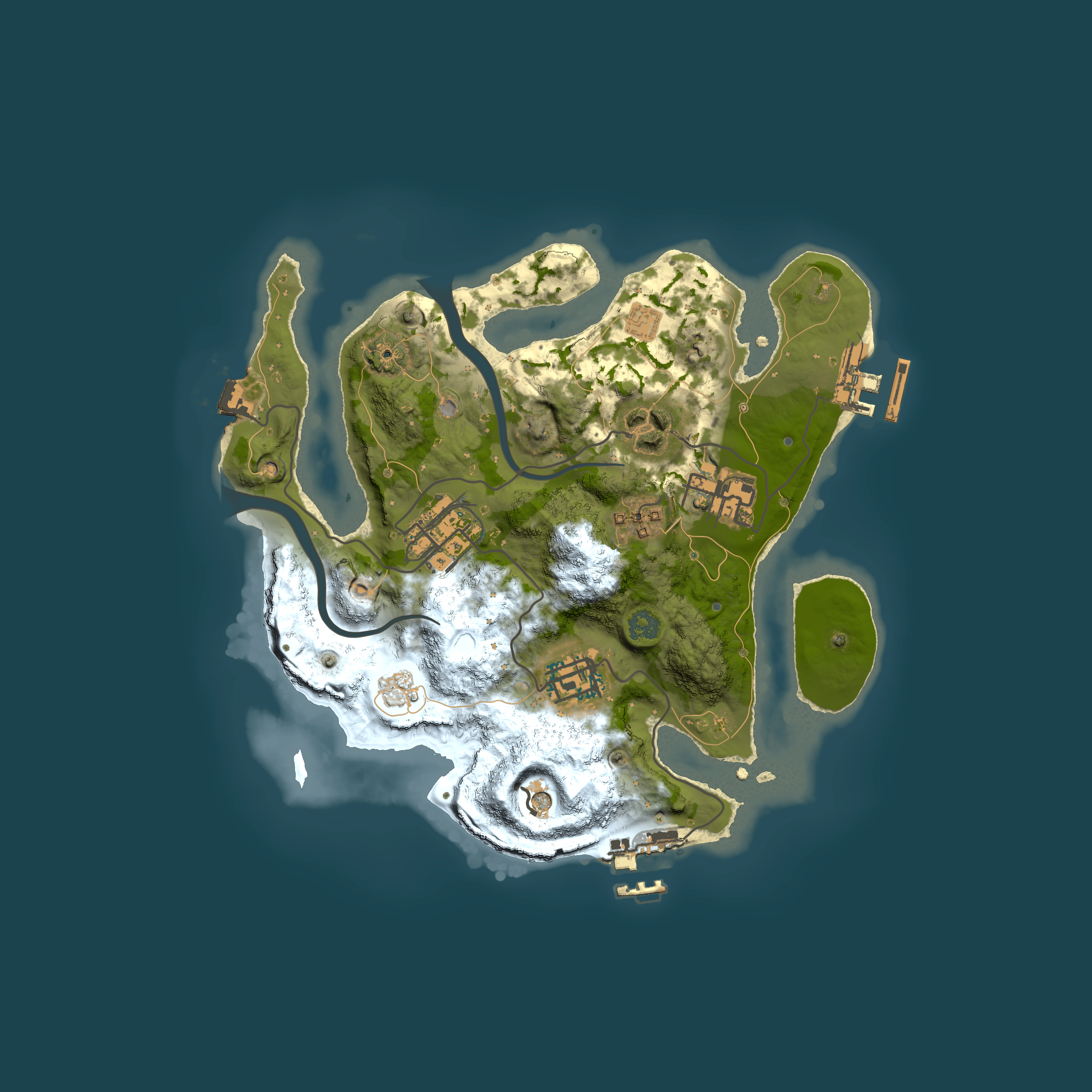 Full top-down render of Rust map seed 505187337, 2500x2500m