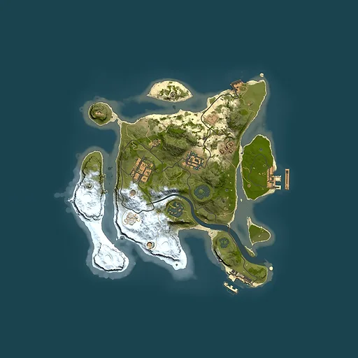 Rust map seed 1624749909, 2500x2500m top-down preview