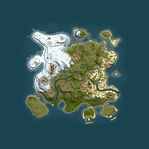 Rust map seed 13949664, 3000x3000m top-down preview