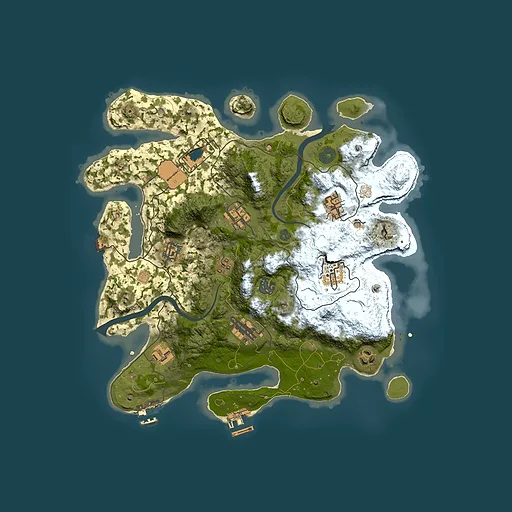 Rust map seed 946832056, 3500x3500m top-down preview