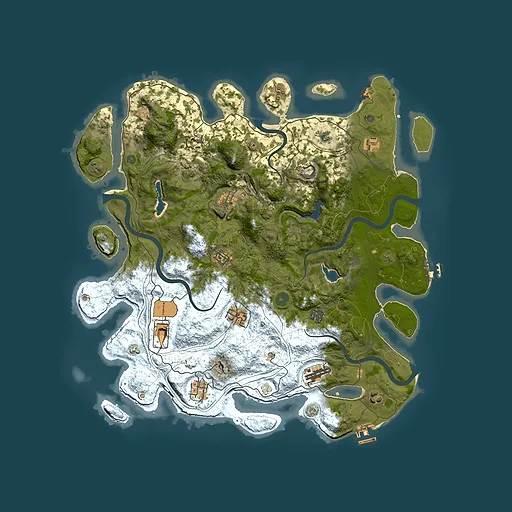 Rust map seed 747345555, 4500x4500m top-down preview