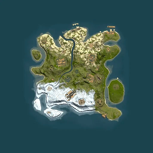 Rust map seed 393451441, 3000x3000m top-down preview