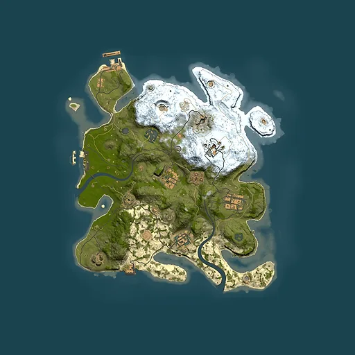 Rust map seed 906417687, 3000x3000m top-down preview