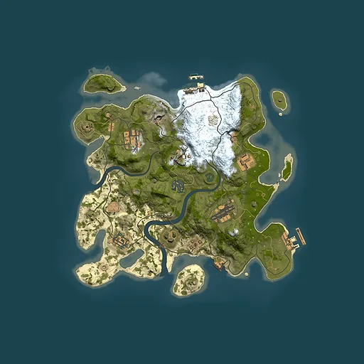 Rust map seed 31061643, 3000x3000m top-down preview