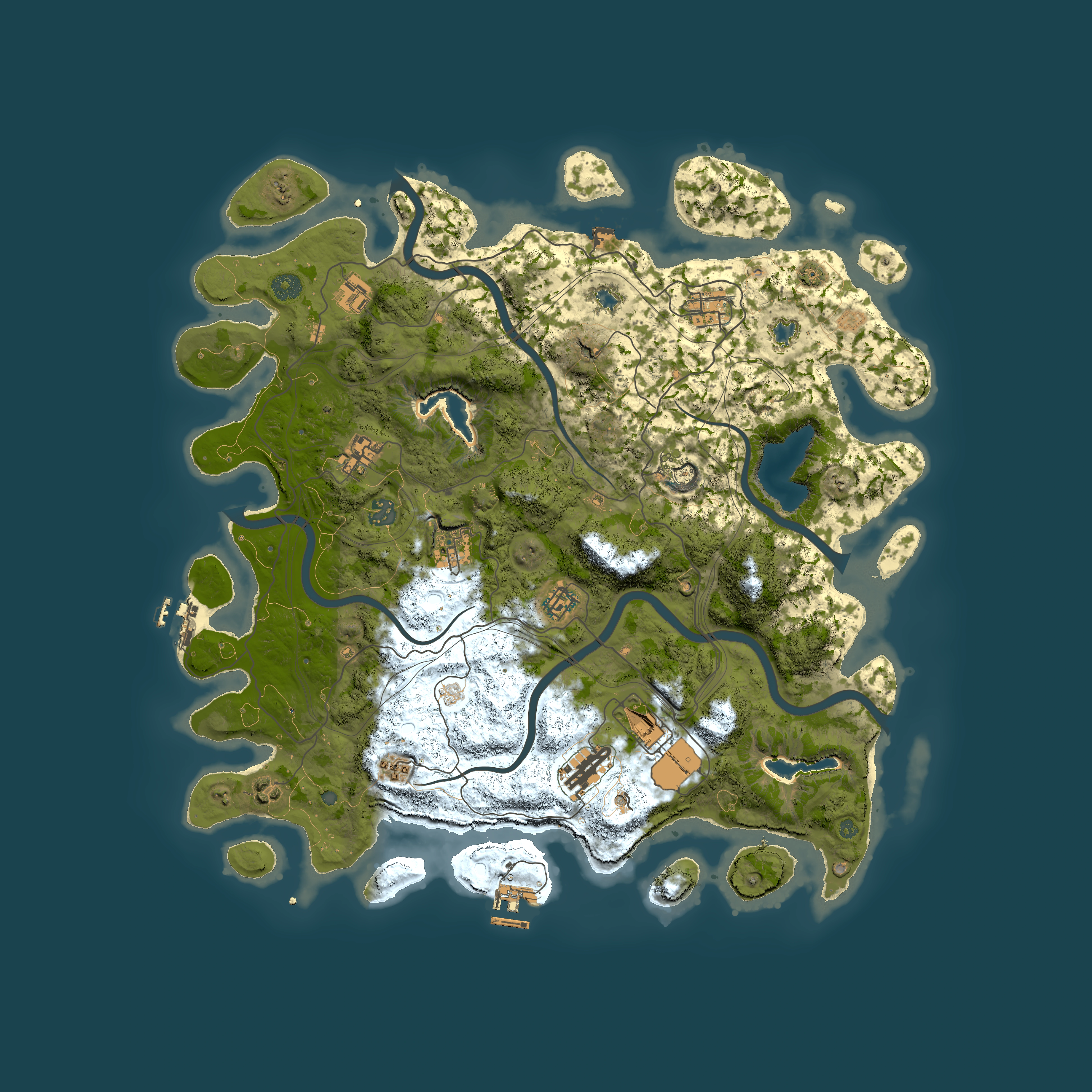 Full top-down render of Rust map seed 2110662026, 4500x4500m