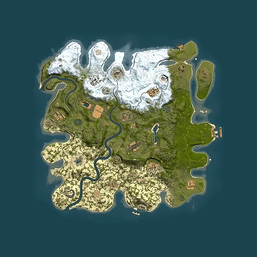 Rust map seed 2117427070, 4000x4000m top-down preview
