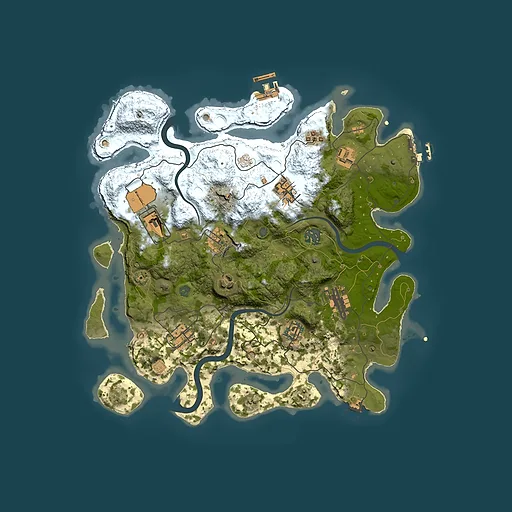 Rust map seed 320270519, 3500x3500m top-down preview