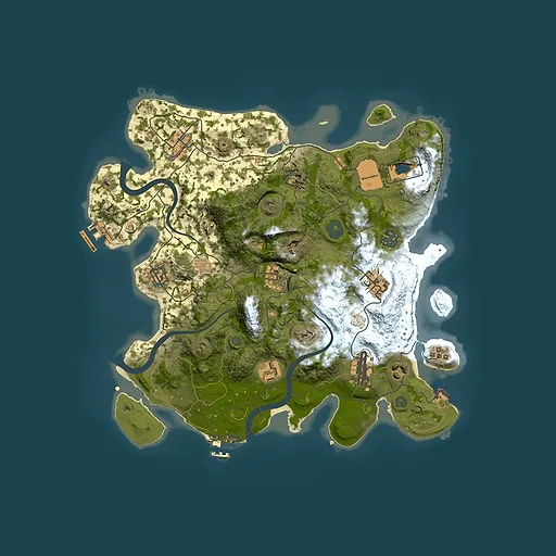 Rust map seed 140368253, 3500x3500m top-down preview