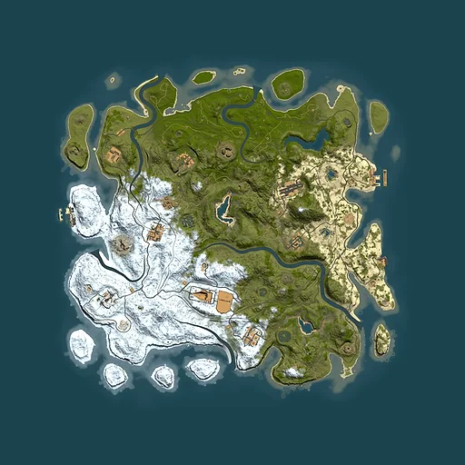Rust map seed 2109607301, 4500x4500m top-down preview