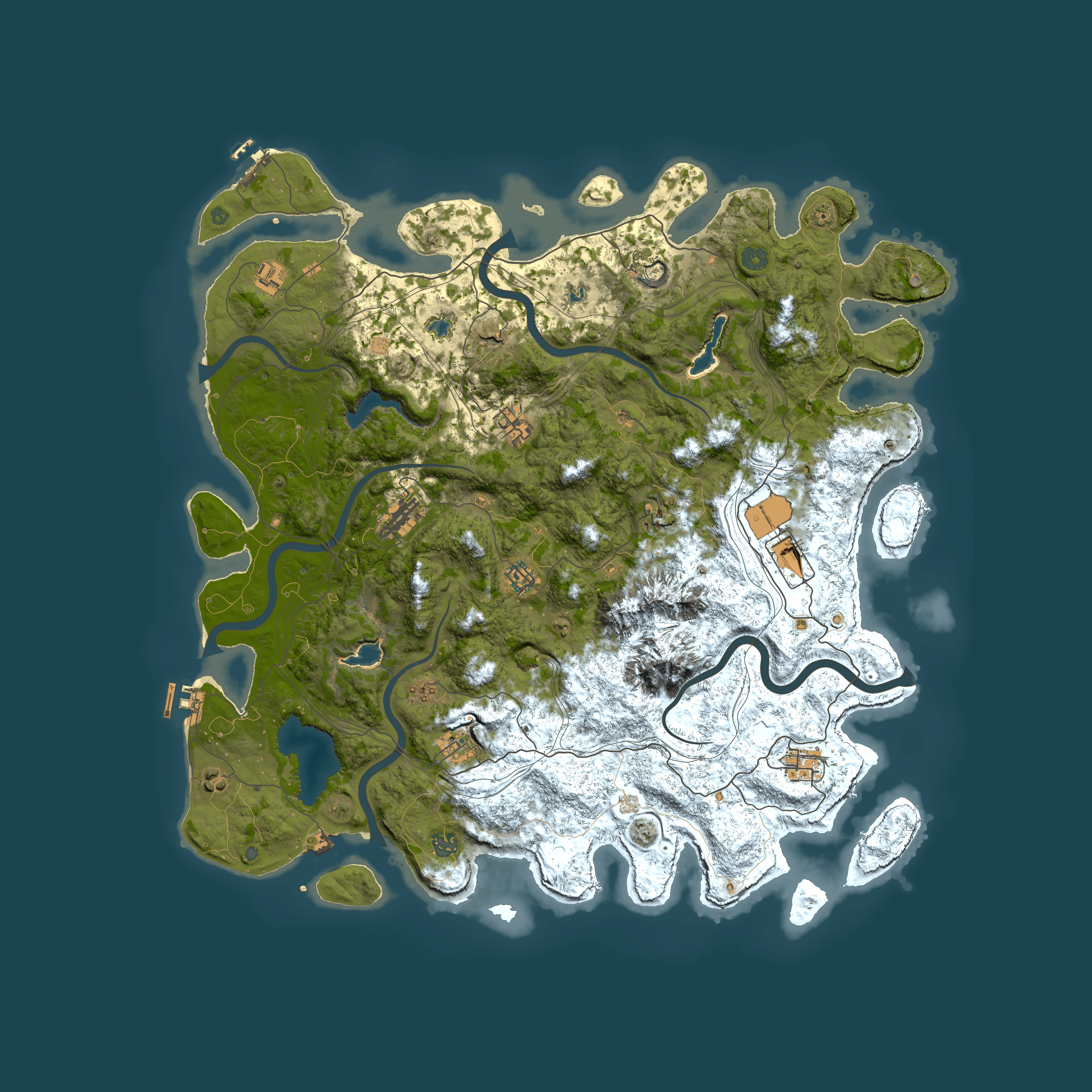 Full top-down render of Rust map seed 2096969268, 5000x5000m