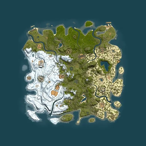 Rust map seed 733236027, 4500x4500m top-down preview