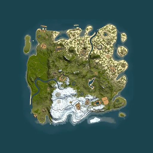 Rust map seed 497803673, 4000x4000m top-down preview
