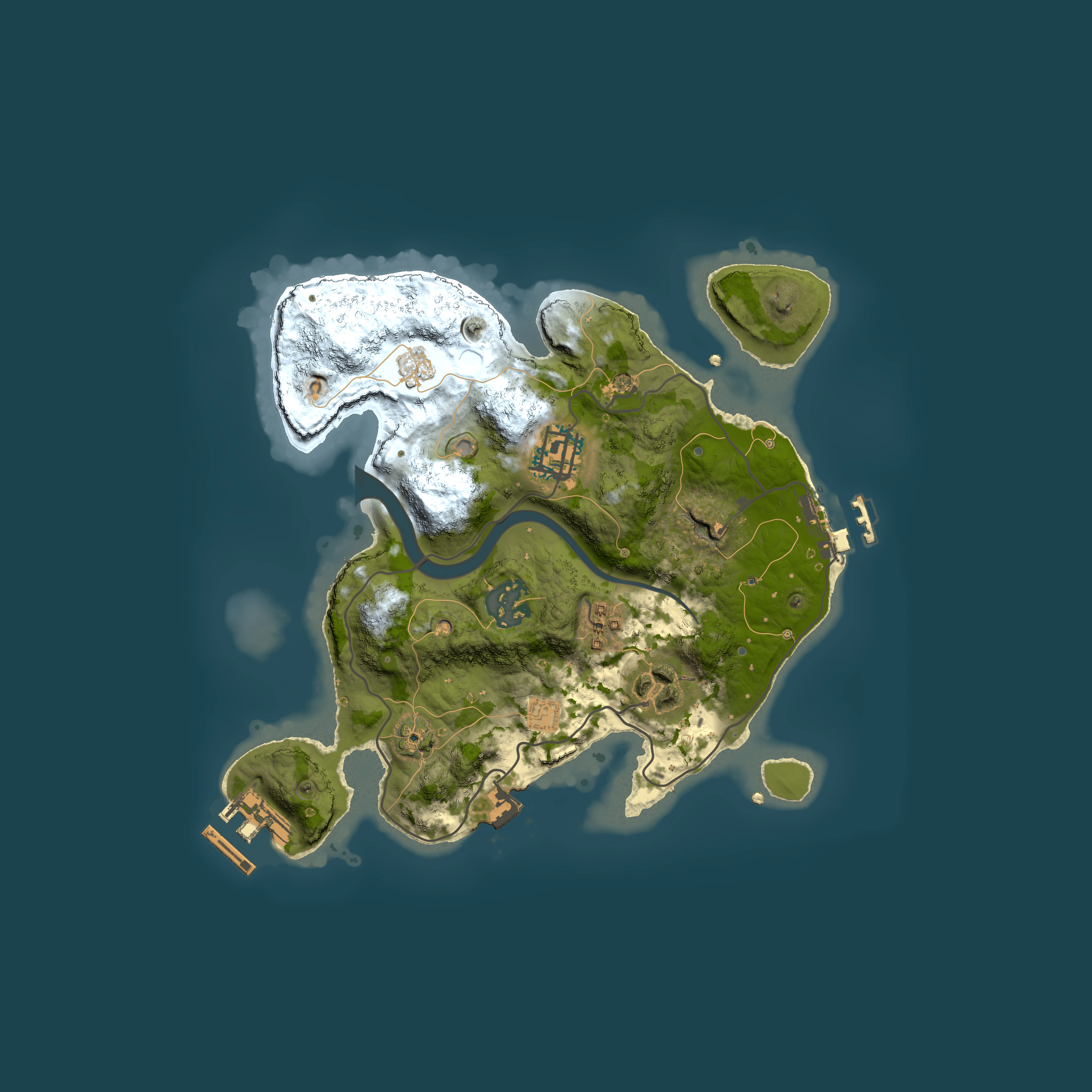 Full top-down render of Rust map seed 914145835, 2500x2500m