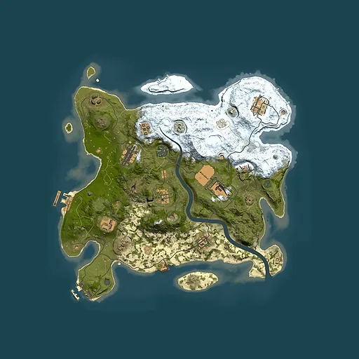 Rust map seed 901338147, 3500x3500m top-down preview