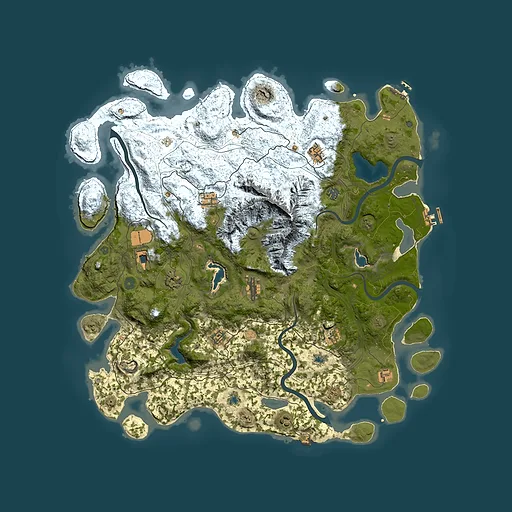 Rust map seed 1049824573, 5000x5000m top-down preview