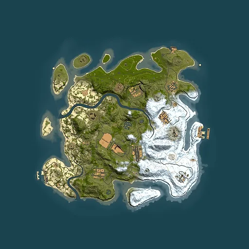 Rust map seed 1064520161, 3500x3500m top-down preview