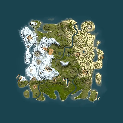 Rust map seed 73341733, 4000x4000m top-down preview