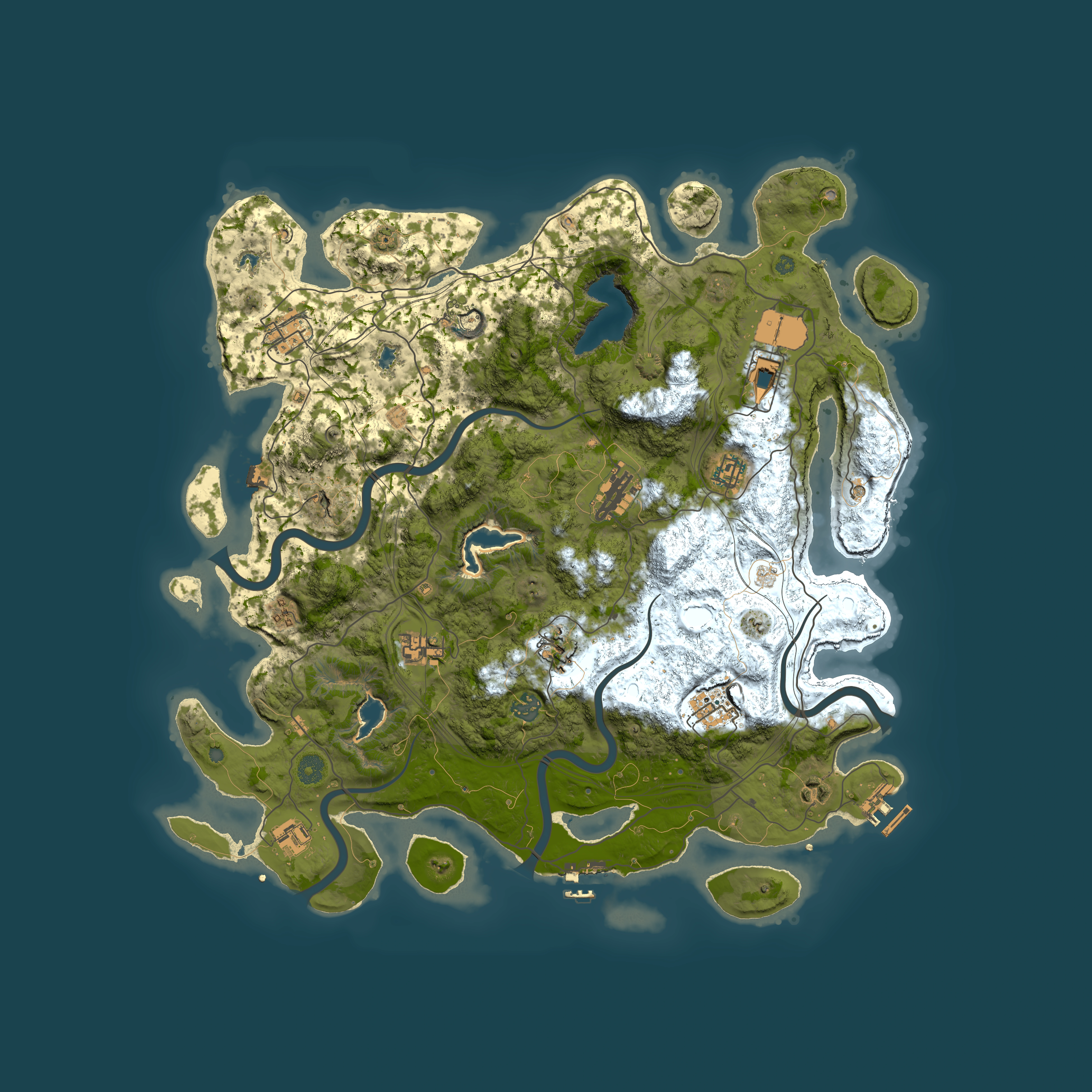 Full top-down render of Rust map seed 513322470, 4500x4500m