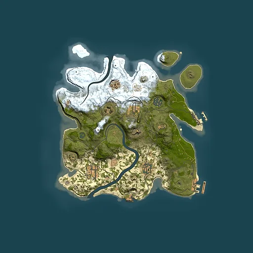 Rust map seed 16887265, 3000x3000m top-down preview
