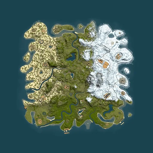 Rust map seed 1207628161, 5000x5000m top-down preview