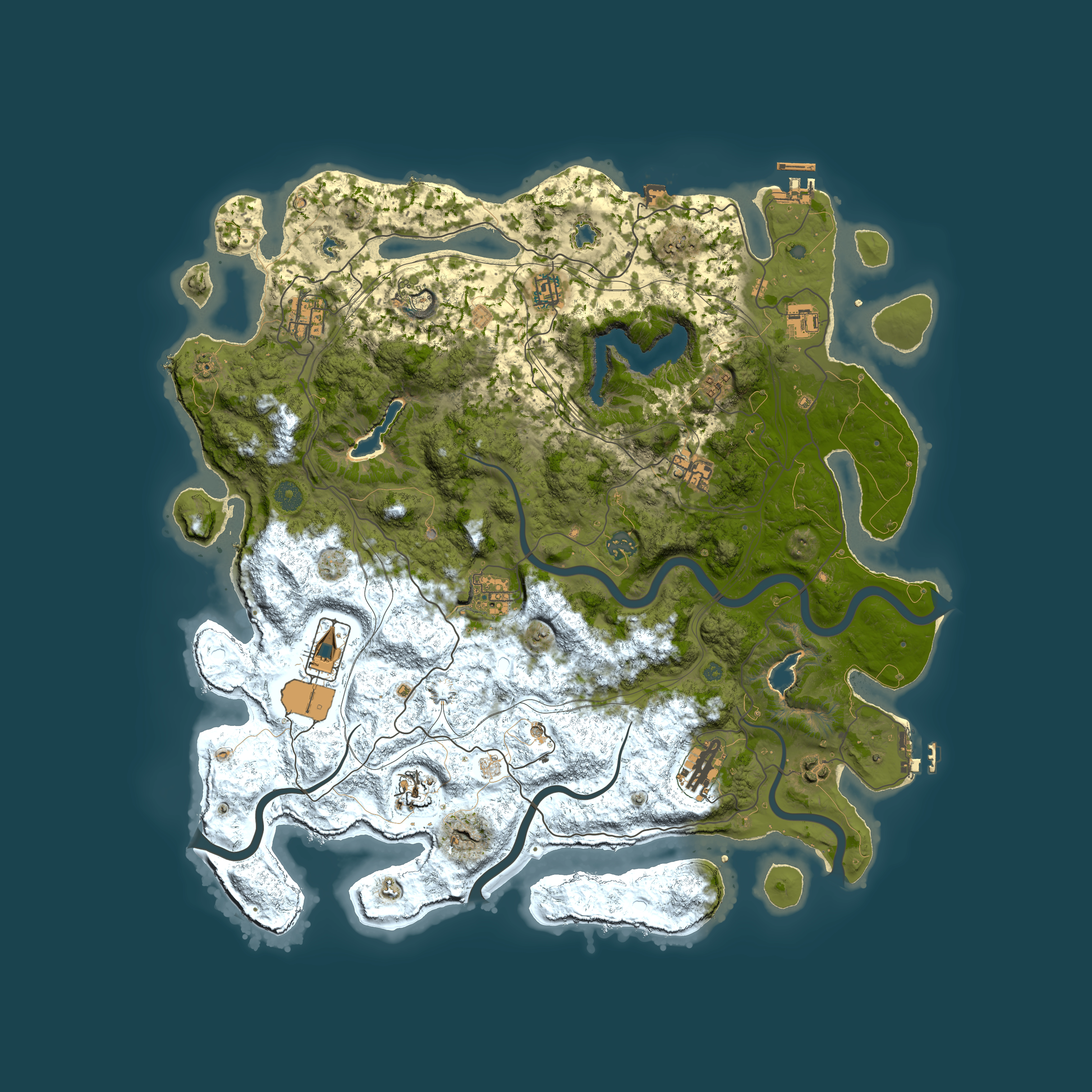 Full top-down render of Rust map seed 667009968, 4500x4500m