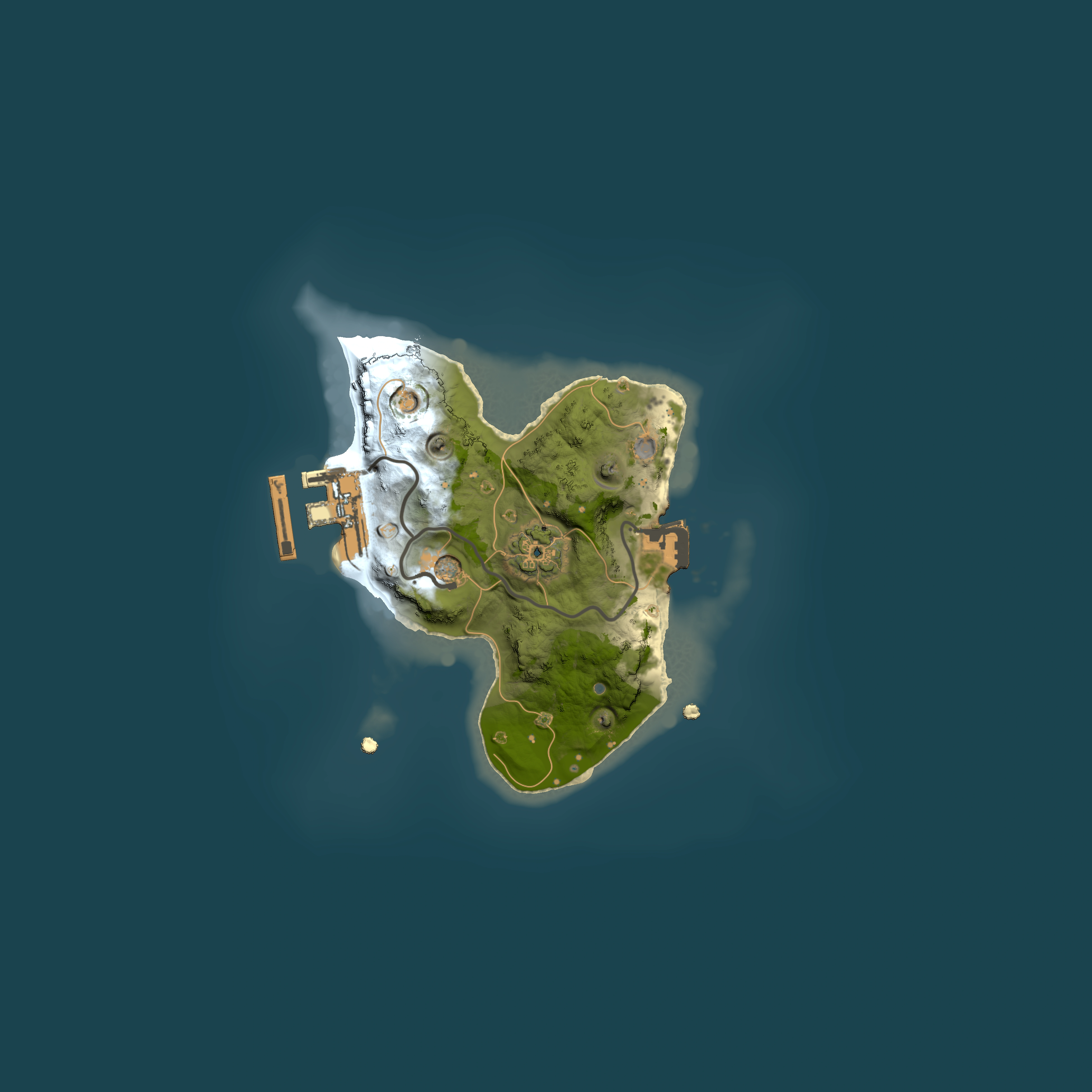 Full top-down render of Rust map seed 208008497, 1700x1700m
