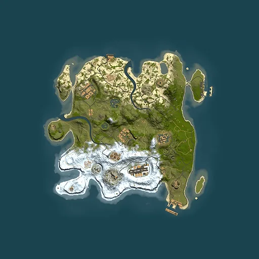 Rust map seed 840395660, 3000x3000m top-down preview