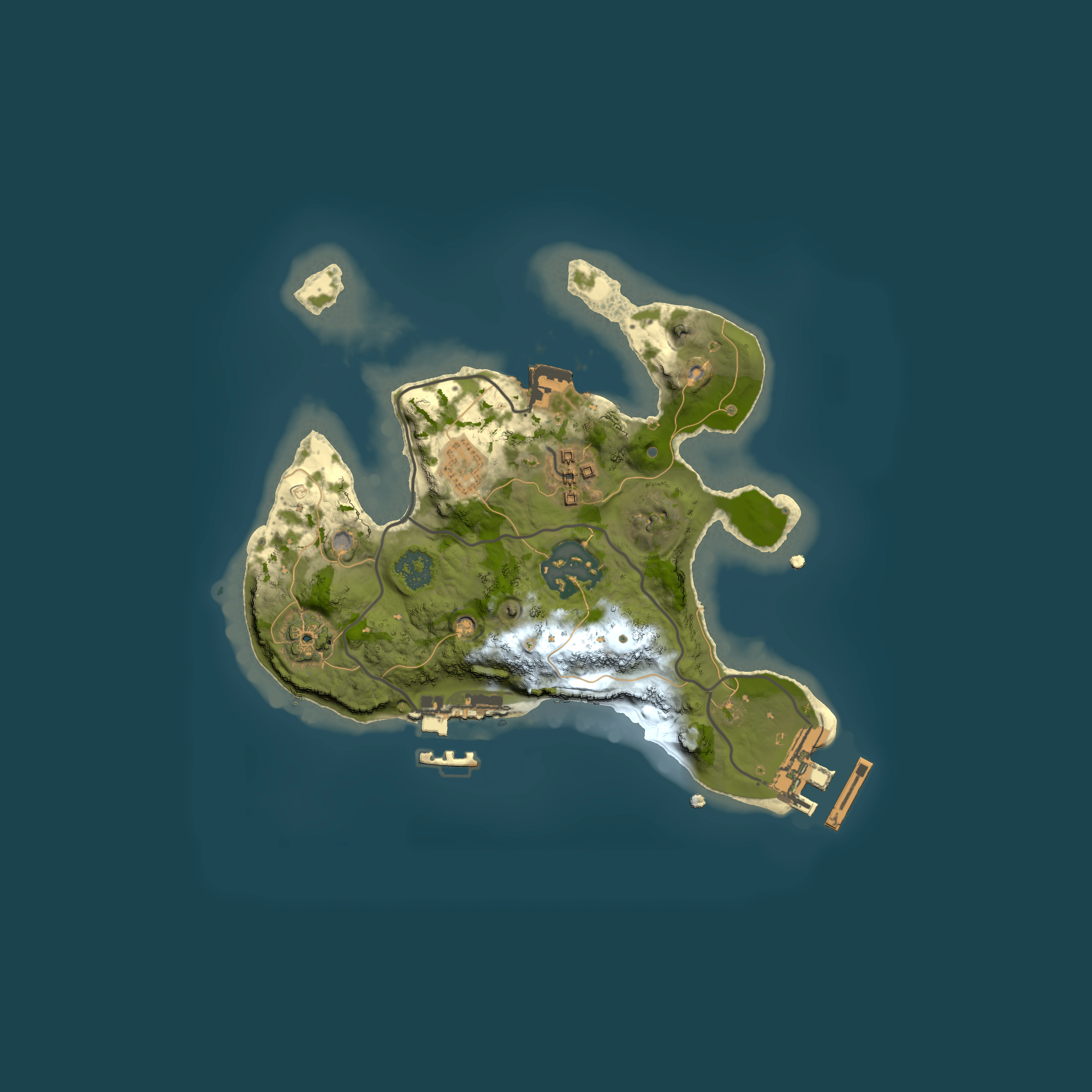 Full top-down render of Rust map seed 275444136, 2000x2000m