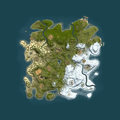 Rust map seed 68096487, 4000x4000m top-down preview